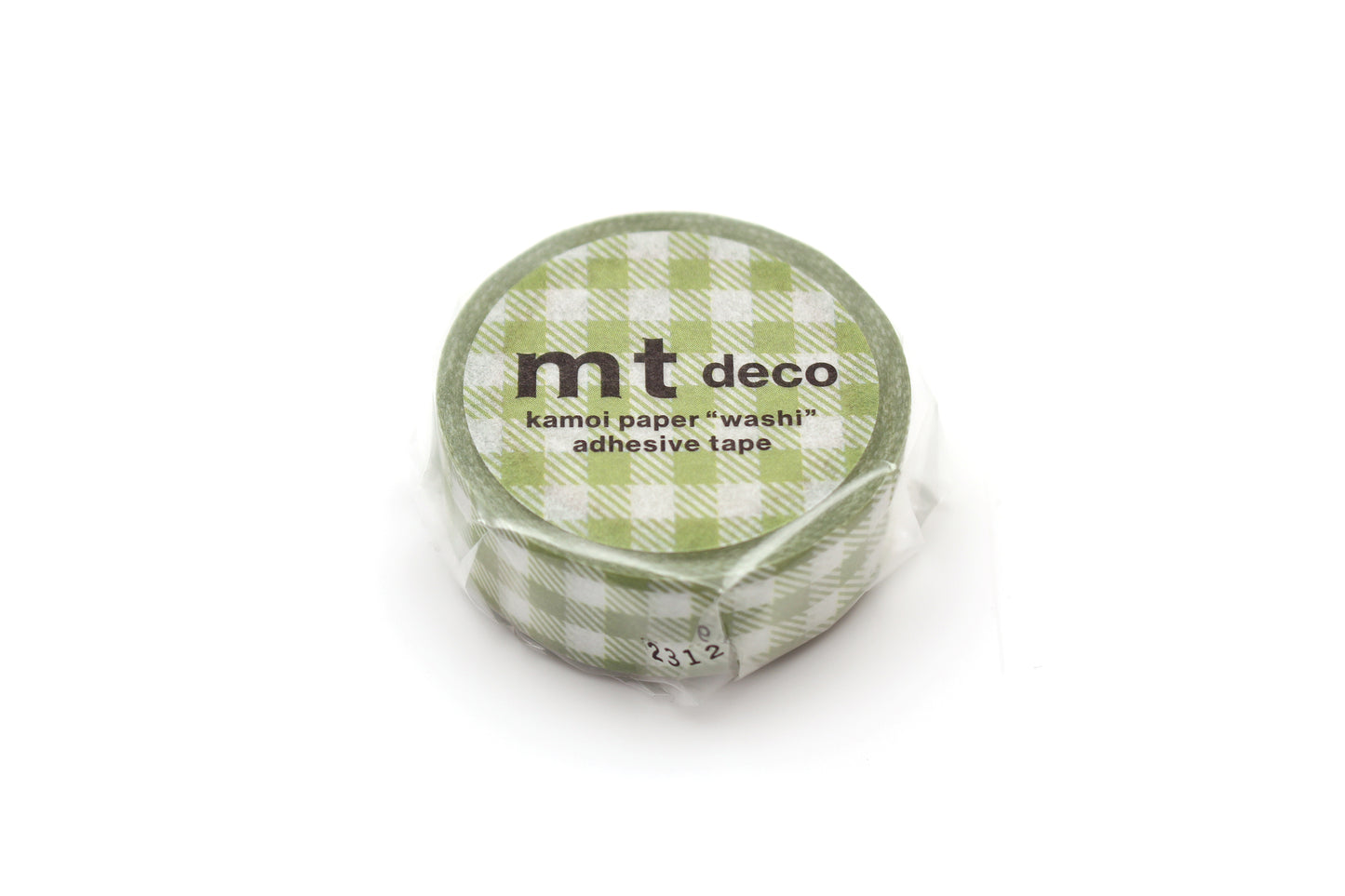 MT Masking Tape - Stripe Checkered Light Moss Green