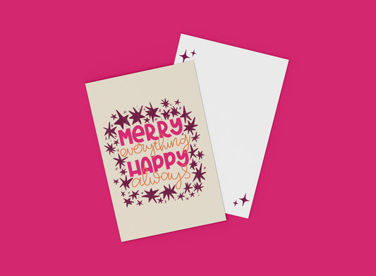 Kerstkaart - Merry Everything