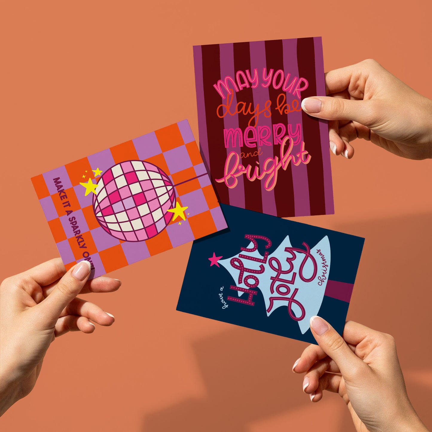 Kerstkaart - Merry & Bright