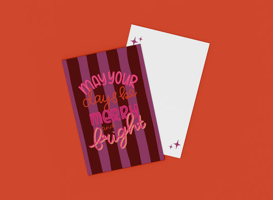 Kerstkaart - Merry & Bright