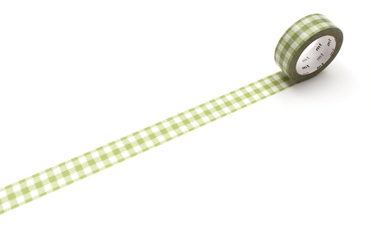 MT Masking Tape - Stripe Checkered Light Moss Green